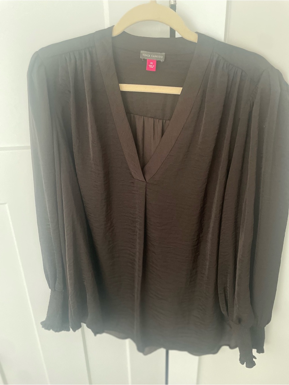 Vince Camuto Dark Brown Open Cardigan